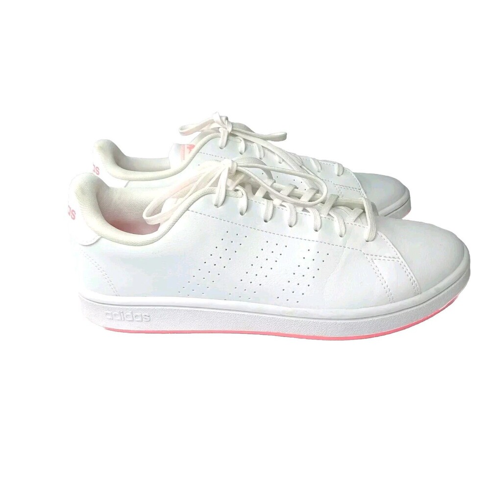 adidas neo Advantage Base Shoes Women's Size 10 Sneakers Pink~ White